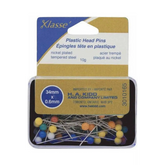 KLASSE´ Plastic Head Pins Assorted Color 90pcs - 34mm 13?8?